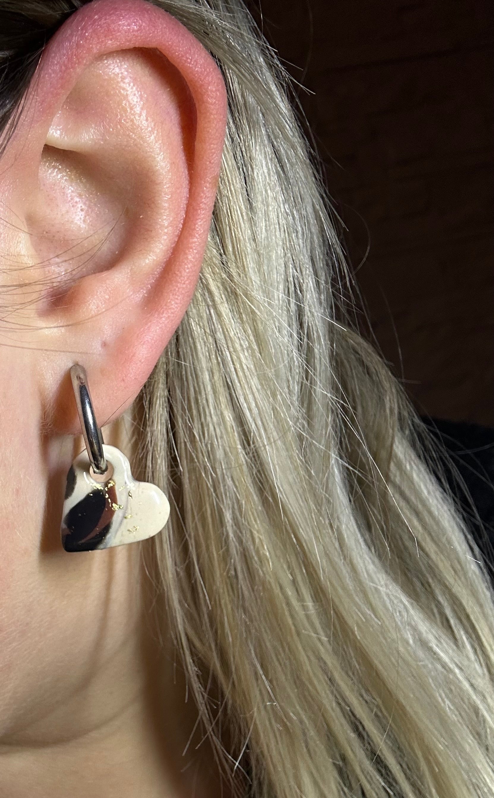 Pampilles cœur léopard