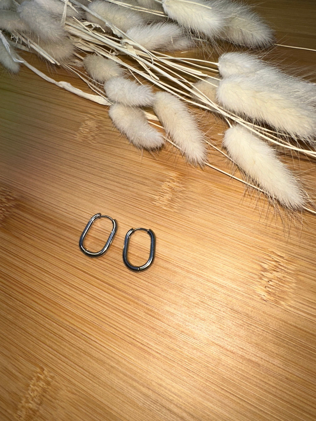 Créoles ovale acier inoxydable