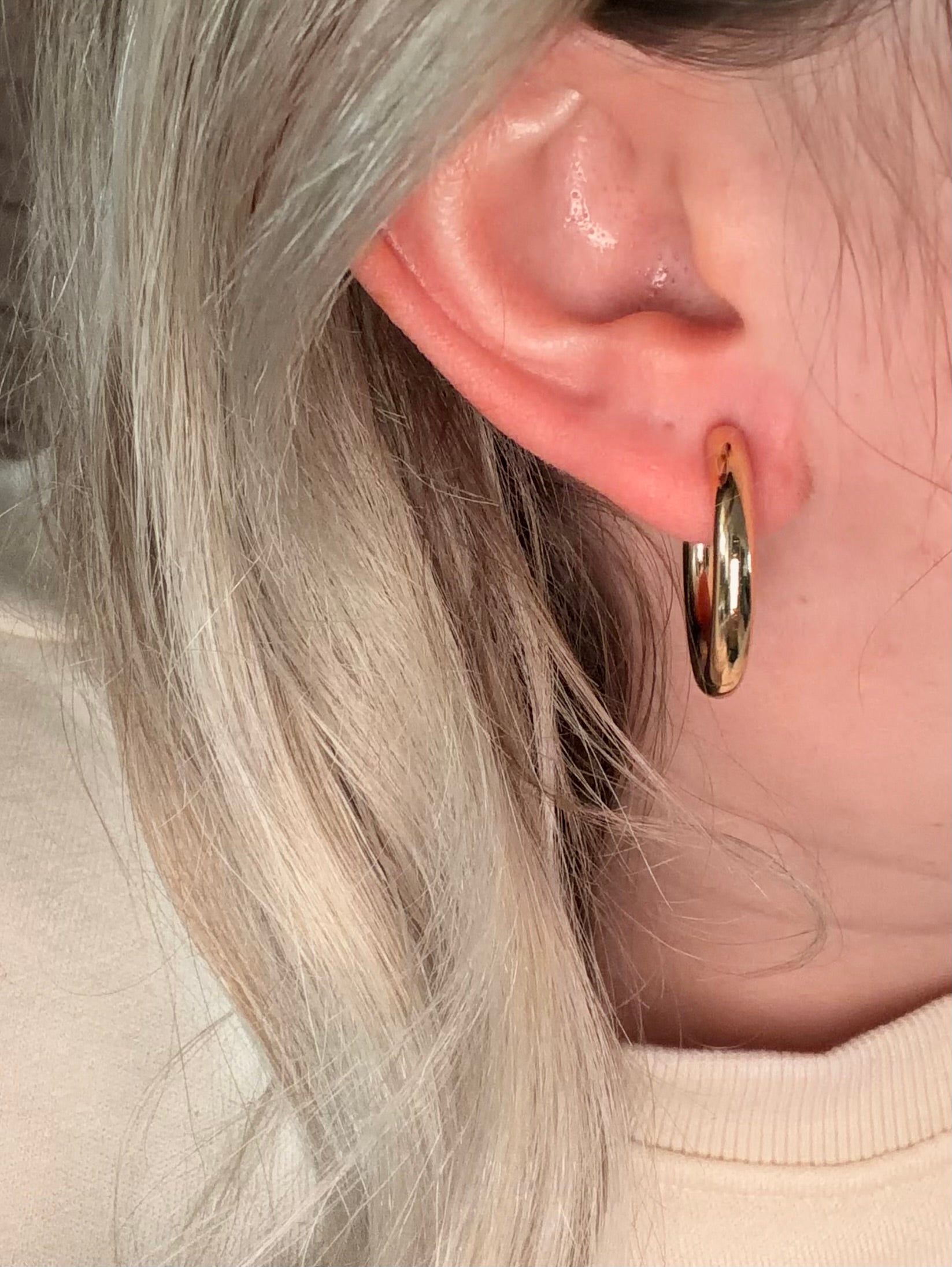 Grande créoles doré