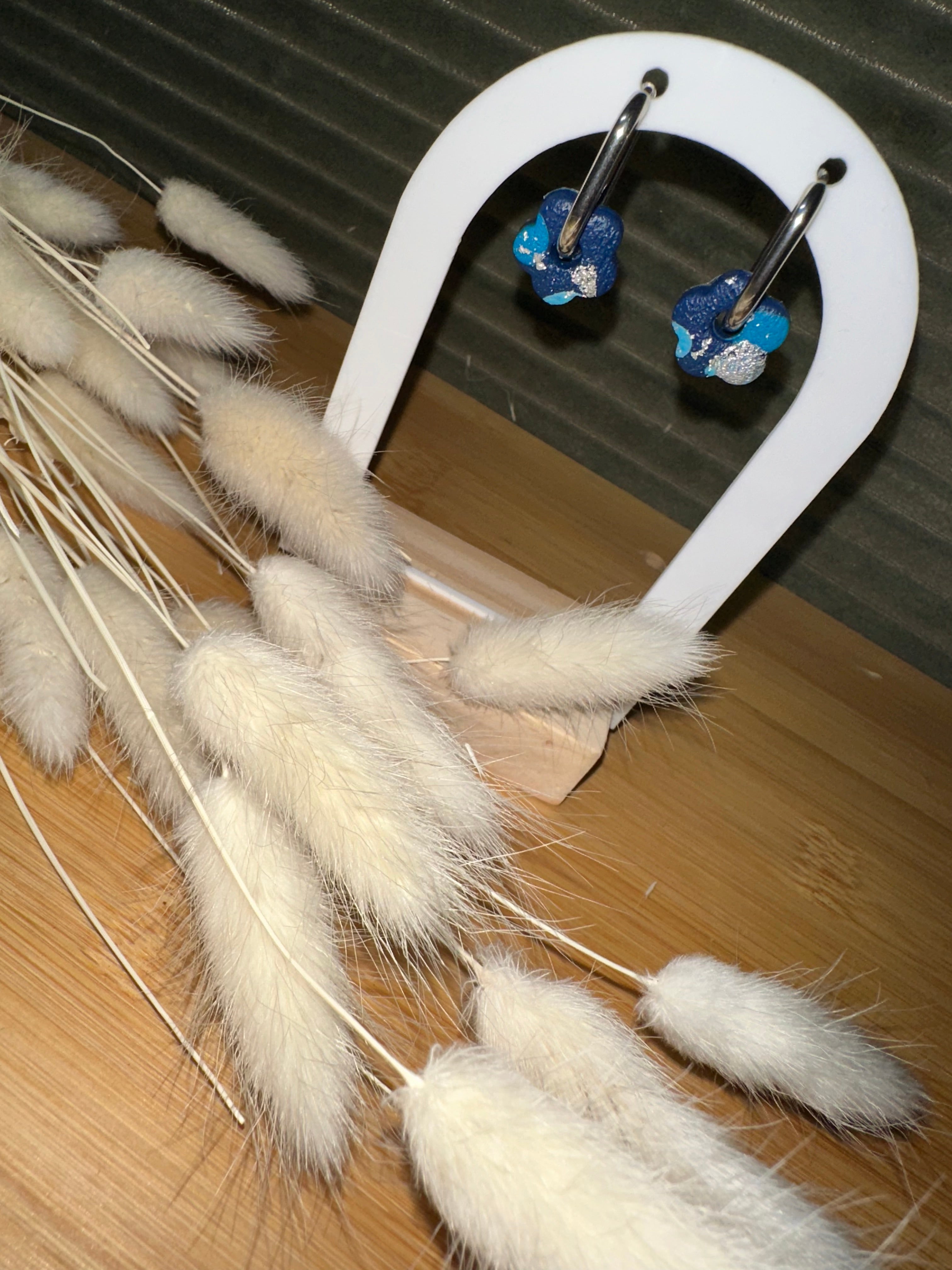 Pampilles mini fleur texturé et mat