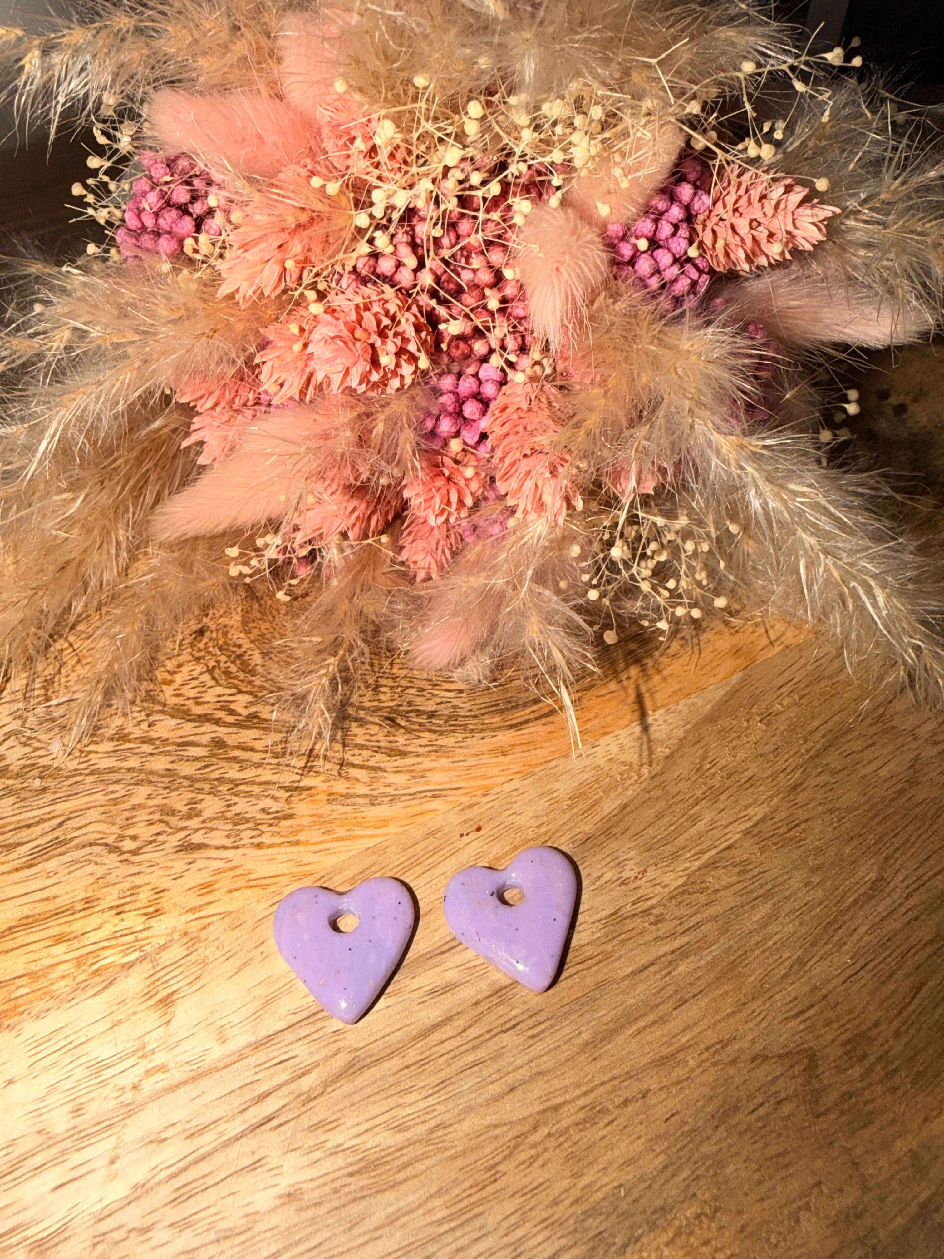 Pampille cœur violet