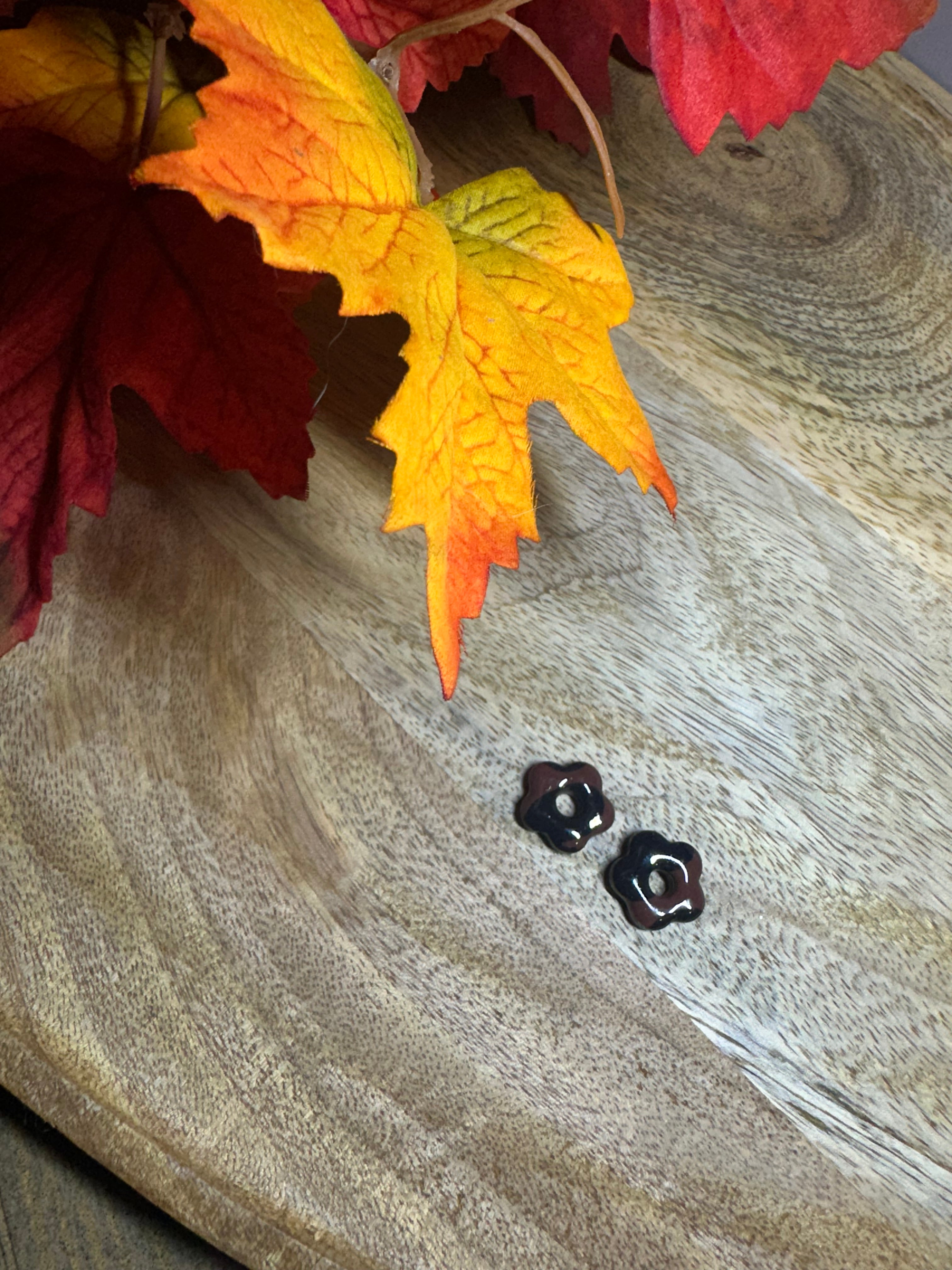Pampilles mini fleur chocolat et noir