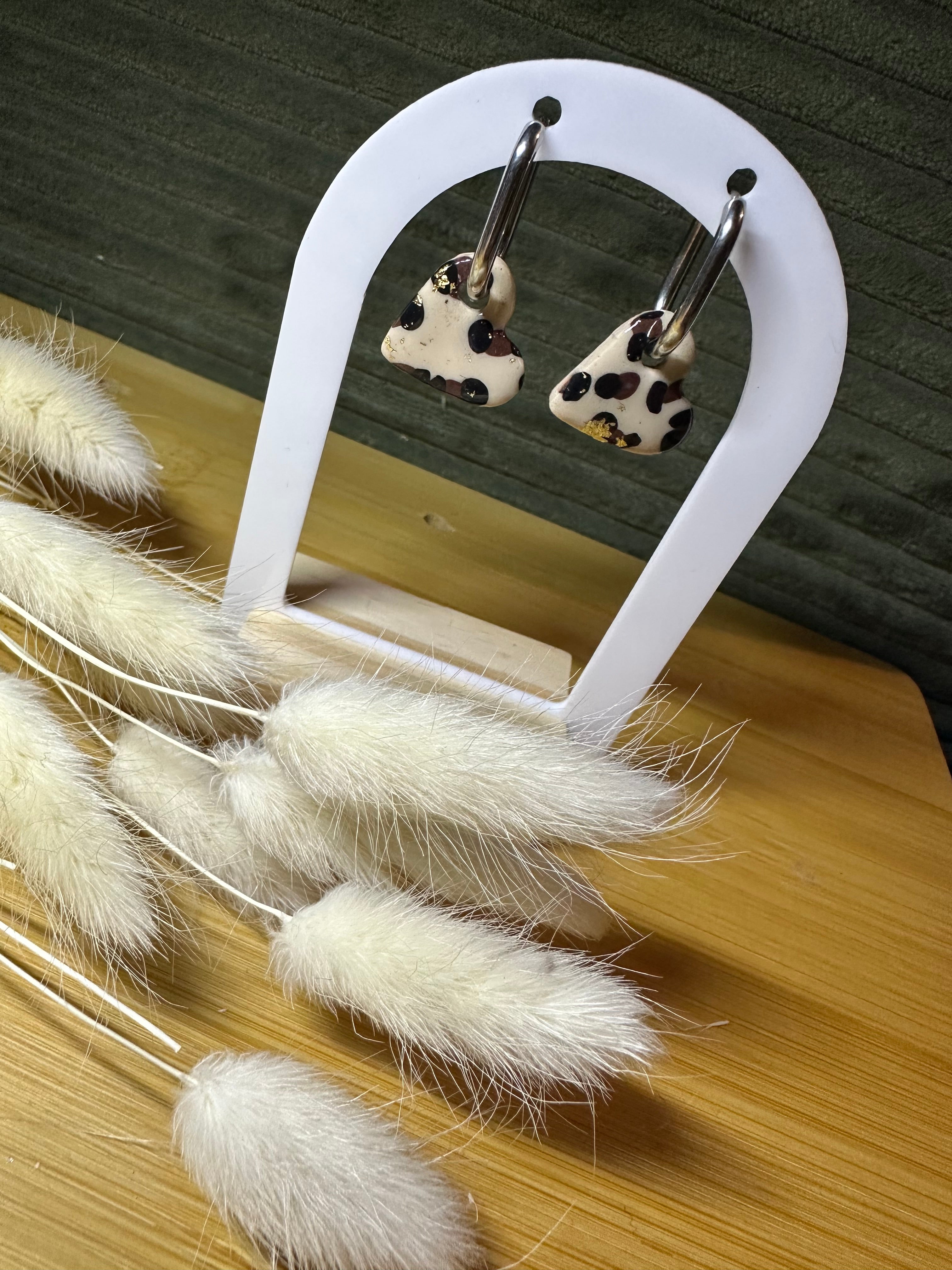 Pampilles cœur léopard