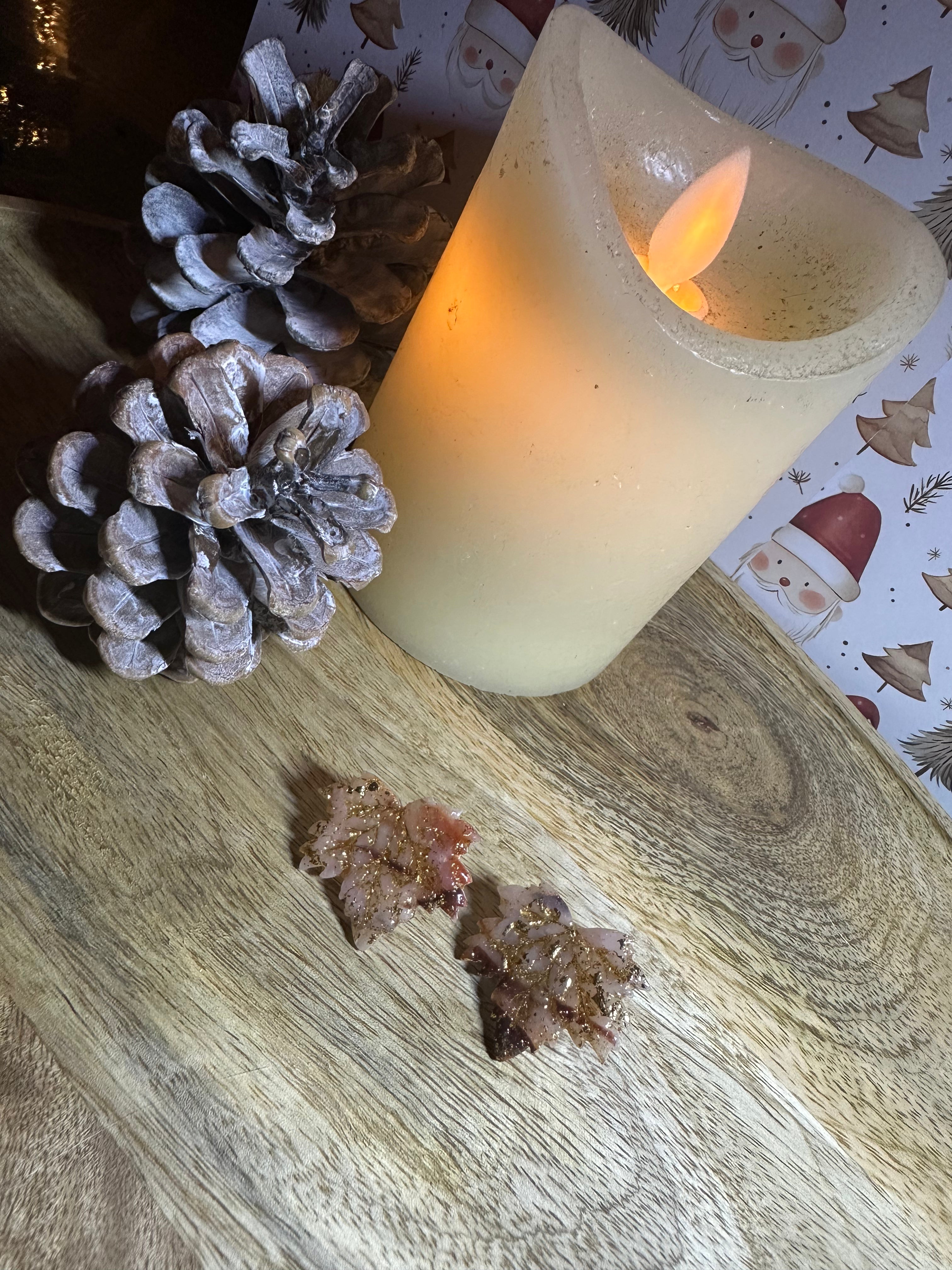 Boucle d’oreille feuille tige argenté